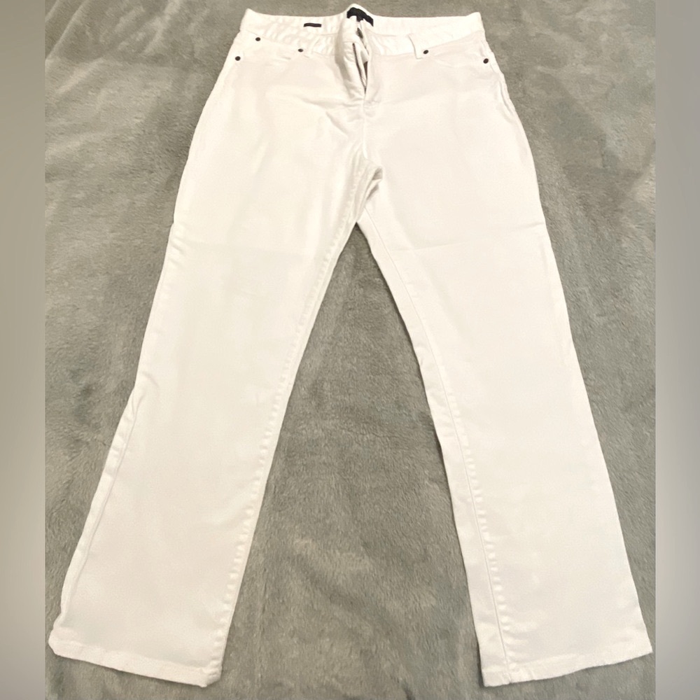 White Straight-Leg Jeans